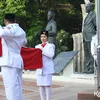 Komika dan Seniman Gelar Upacara Penurunan Bendera Titik Nol Bangsa