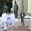 Komika dan Seniman Gelar Upacara Penurunan Bendera Titik Nol Bangsa