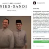 anies - sandi, raffi ahmad, nagita slavina, fauzi baadilah