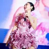 Wika Salim Pakai Gaun Semi Transparan