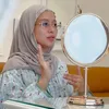 Lesti Kejora pakai hijab coklat susu