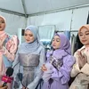 Tasya dan Andi Syaqirah Diwawancara Awak Media
