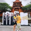 seleb tutup wajah anak, arie kriting tutup wajah anak