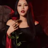 Rachel Vennya cosplay Morticia Addams