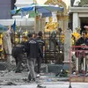 Foto ledakan bom kuil di Bangkok