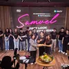 Fadi Alaydrus dan Saskia Chadwick bersama produser