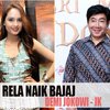 Dukung Jokowi - JK, Sejumlah Artis Konvoi Naik Bajaj