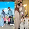Model Baju Couple Keluarga dengan Hijab ala Anisa Rahma, Tone Warna Serasi Bikin Harmonis