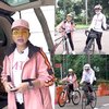 9 Potret Mayangsari Perdana Main Sepeda, Tetap Dikawal Bodyguard - Penampilan Modis Serba Pink Curi Perhatian