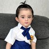 Pakai Kostum Seragam SMP, Baby Guzel Putri Ali Syakieb dan Margin Cantiknya Kelewatan - Bikin Gemas Netizen