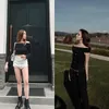Potret OOTD Agatha Chelsea dengan Baju Off Shoulder yang Bikin Netizen Terpana