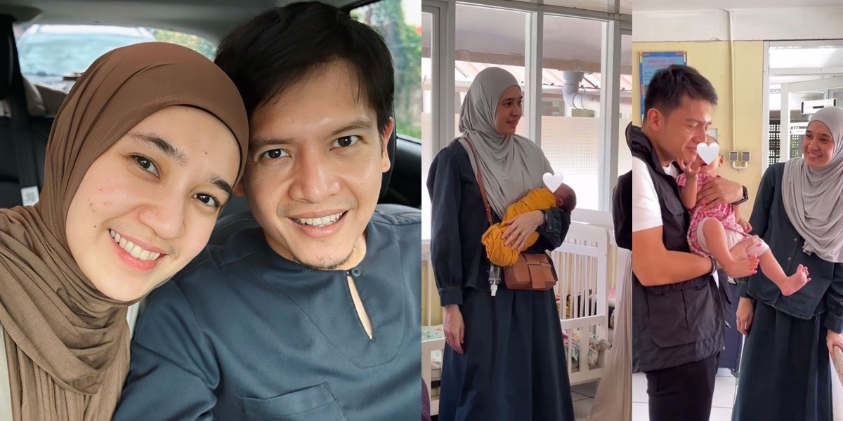 6 Potret Dimas Seto dan Dhini Aminarti Gendong Balita saat Kunjungi PSAB Bandung, Auranya Mengayomi Banget