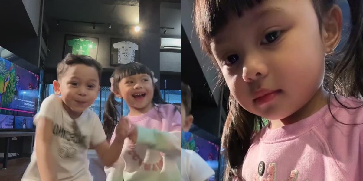 Aksi Levian Anak Lesti dan Ameena Anak Aurel Hemansyah Ikut Tren JJ, 2 Bocil Gemas Disatuin Ramai Banget