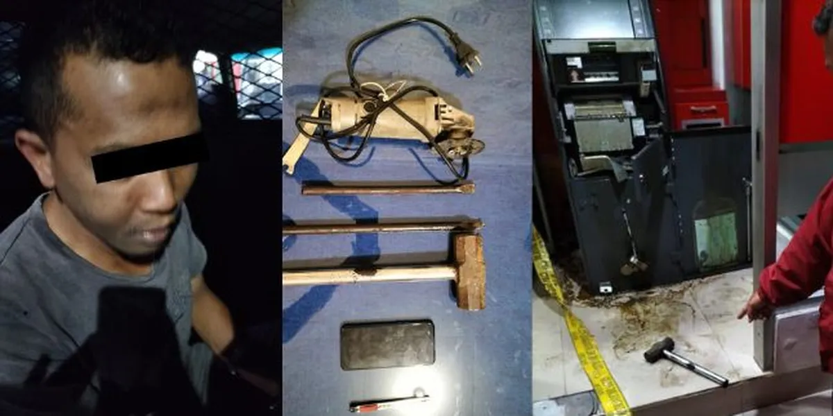 Dalih Kartu Tertelan, Pria di Malang Hancurkan Mesin ATM Bank Jatim