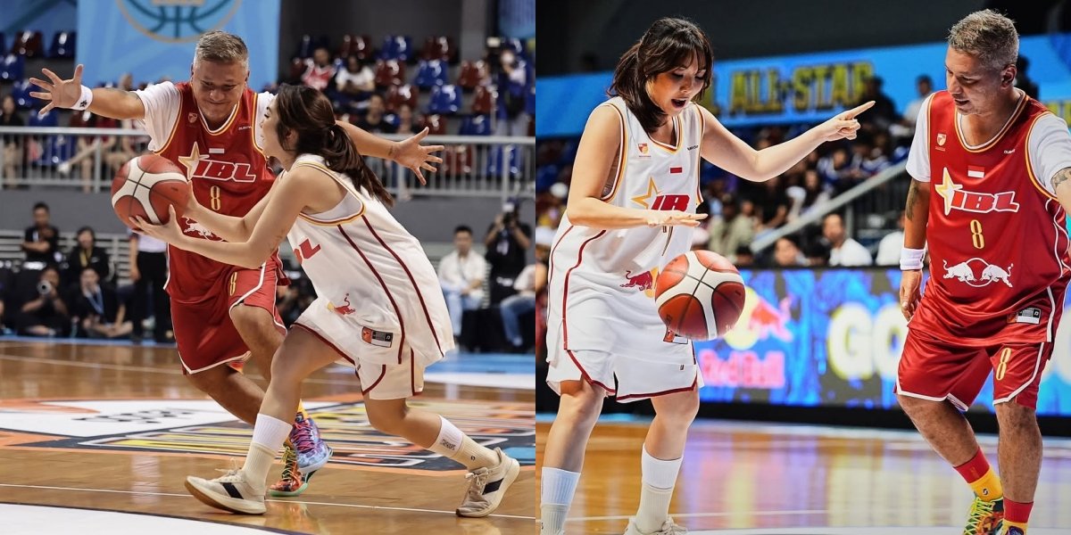 Gading Marten dan Gisel Tampil Kompak Dampingi Putri di Pertandingan Basket Selebriti