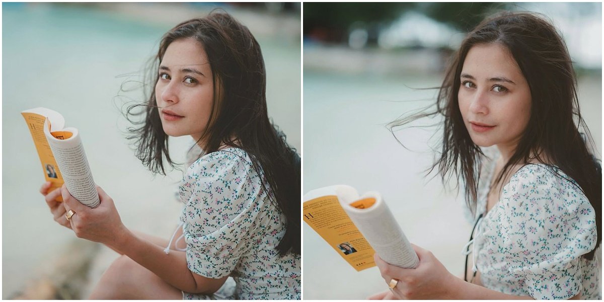 Prilly Latuconsina Mencuri Hati dengan Pesona Pantai dan Buku Favoritnya