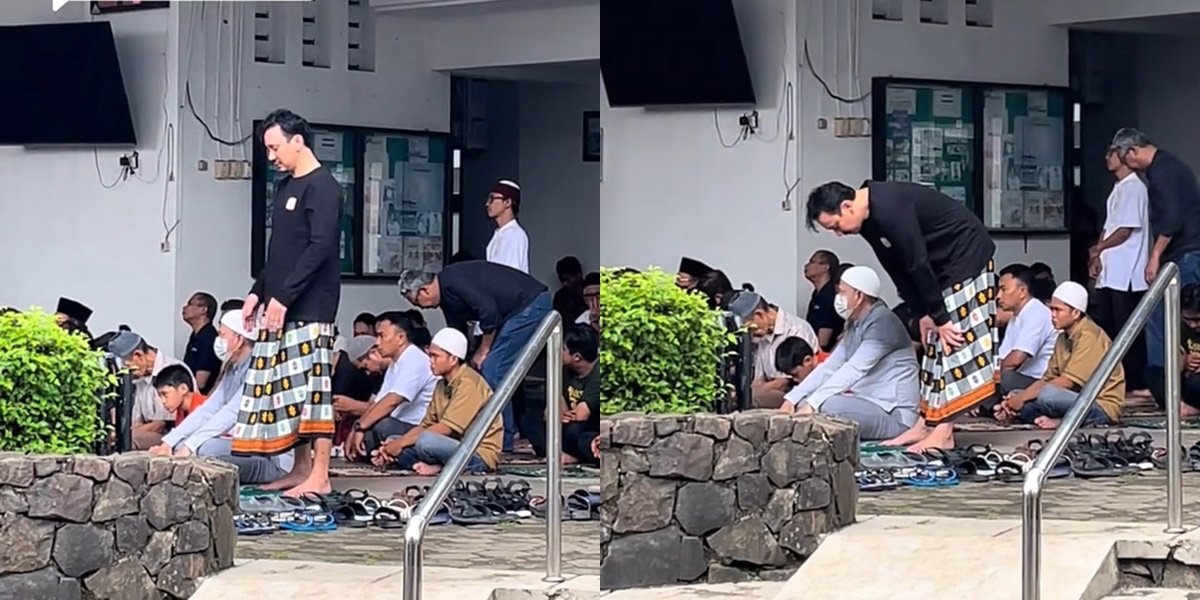 Potret Diduga Vincent Rompies sedang Salat Jumat, Viral di Media Sosial