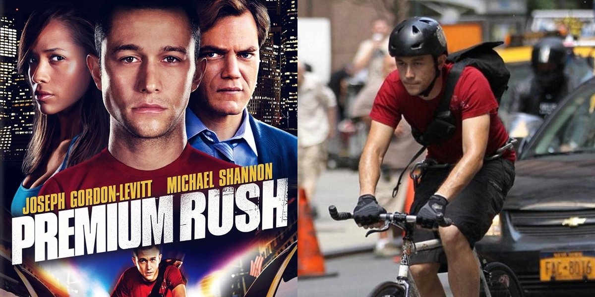 Synopsis du film PREMIUM RUSH (2012), l’histoire d’un coursier à vélo qui devient la cible d’une poursuite d’un détective corrompu