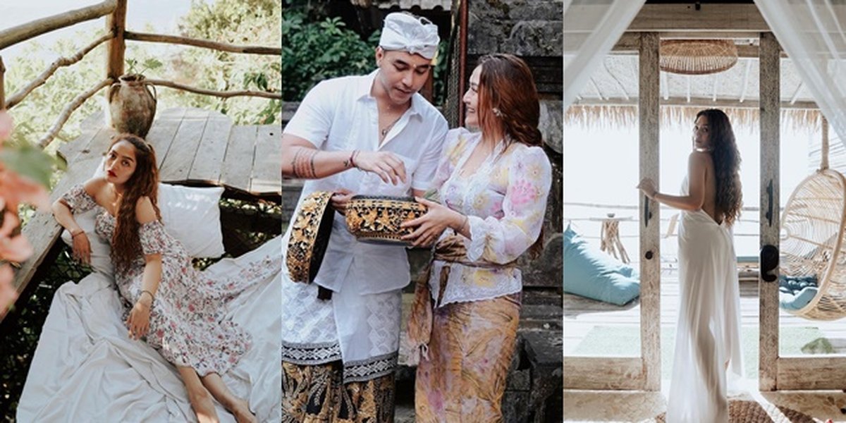 10 Styles of Siti Badriah During Vacation in Bali, Elegant Wearing Traditional Clothing - Beautiful in Backless Dress
