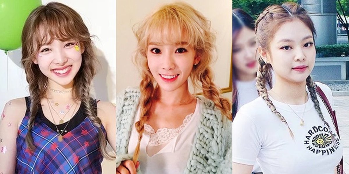 10 Cute & Stylish K-Pop Idol Girls with Two Braided Hairstyles: Nayeon TWICE, Taeyeon SNSD, and Jennie BLACKPINK!