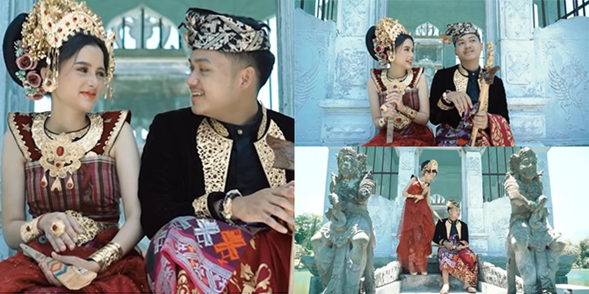 10 Moments of Azriel Hermansyah and Sarah Menzel's Pre-wedding Photoshoot, Wearing Balinese Traditional Clothes Like Noble Couples