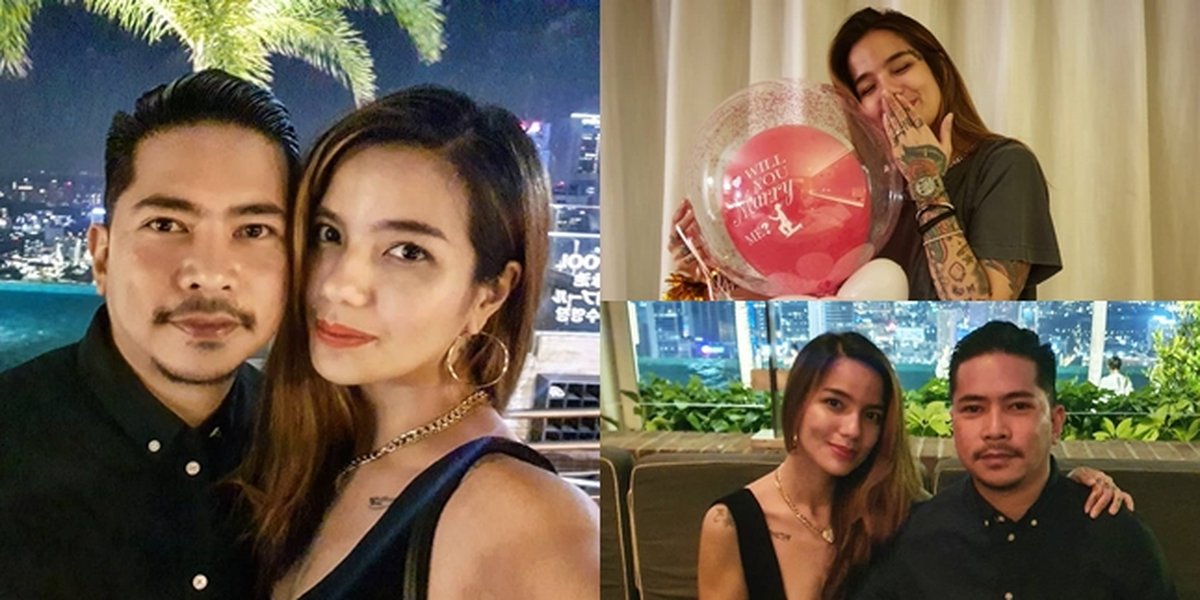 10 Sweet Moments of Sheila Marcia Being Proposed by Her Boyfriend in Singapore, Crying Tears of Joy Receiving the Most Beautiful Christmas Gift