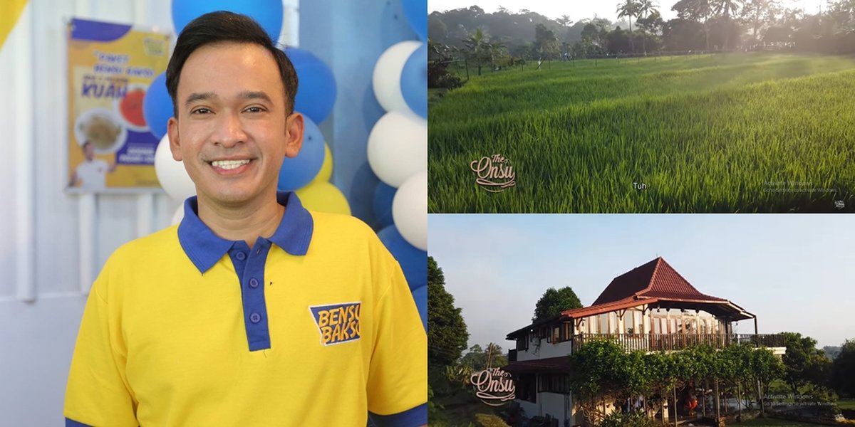 10 Sightings of Ruben Onsu's Villa, Surrounded by Rice Fields and Equipped with a Swimming Pool