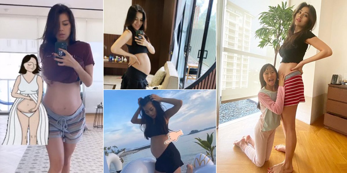 10 Potret Adinda Bakrie Showcasing Her Bare Baby Bump in Her 3rd Pregnancy, Still Beautiful & Slim!