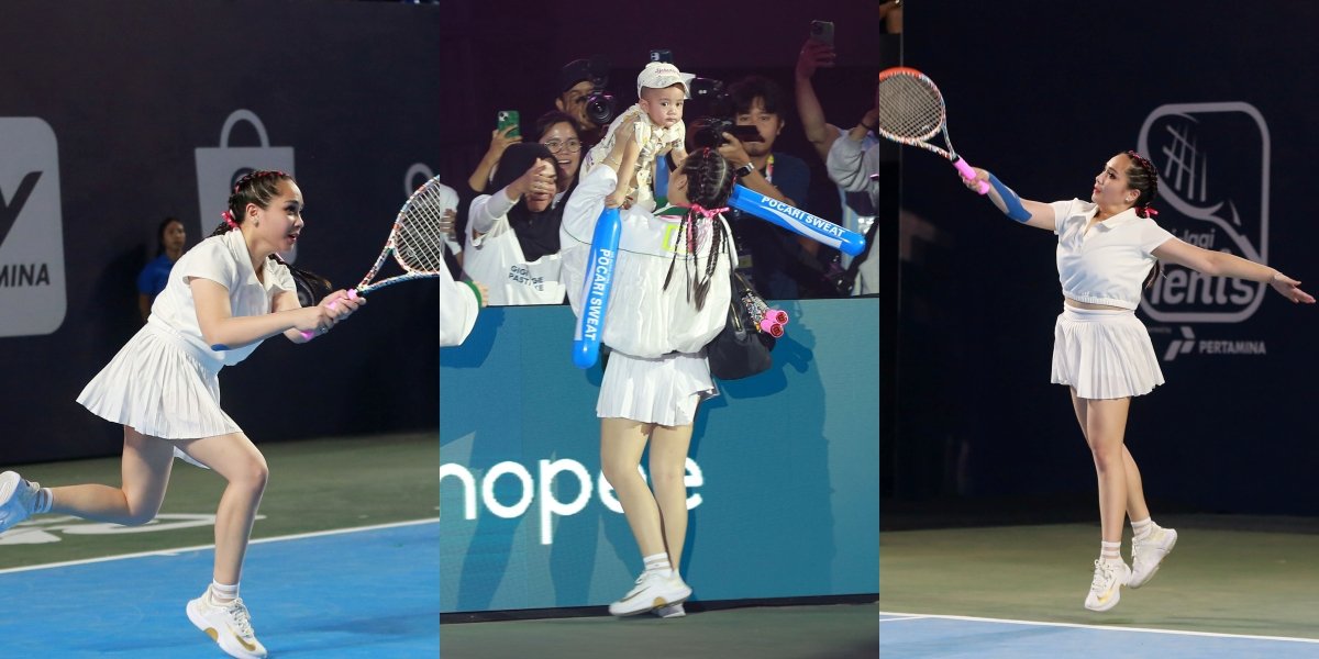 10 Photos of Nagita Slavina's Actions in Lagi Lagi Tenis Event, Performing Maximal Even Though Nervous at the Beginning - Cipung Also Became a Supporter