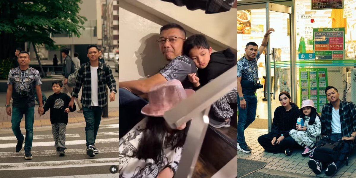 10 Photos of Anang Hermansyah and Ashanty Vacationing in Japan, Enjoying Culinary Tourism Until They Get Tired of Eating - Waiting in Front of a Minimarket