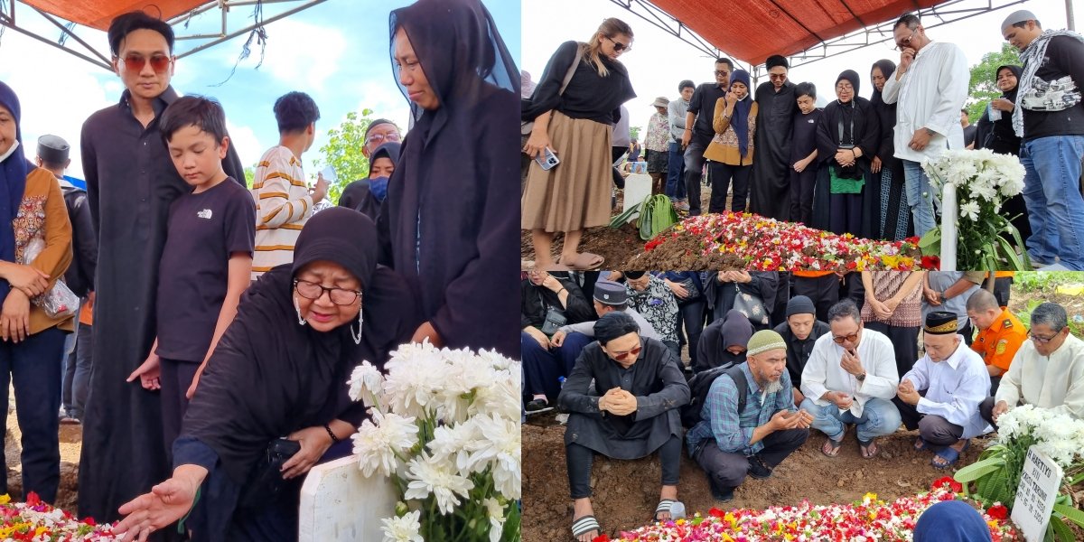 10 Photos of Anji at His Father's Funeral, Remaining Strong in Accompanying the Deceased to His Final Resting Place