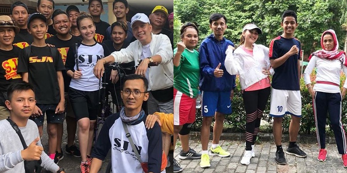 10 Photos of Ayu Ting Ting Exercising with Her Village Gang, Super Compact