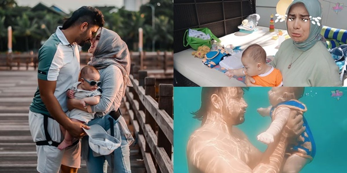 10 Photos of Baby Air, Irish Bella's Child, First Swimming in the Pool, Ended Up Crying When Invited to Dive with Ammar Zoni