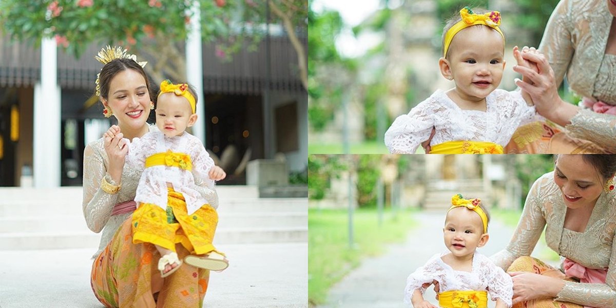 10 Portraits of Baby Claire Putri Shandy Aulia Wearing Balinese Kebaya for the First Time, Her Cute Face Makes Netizens Adore!