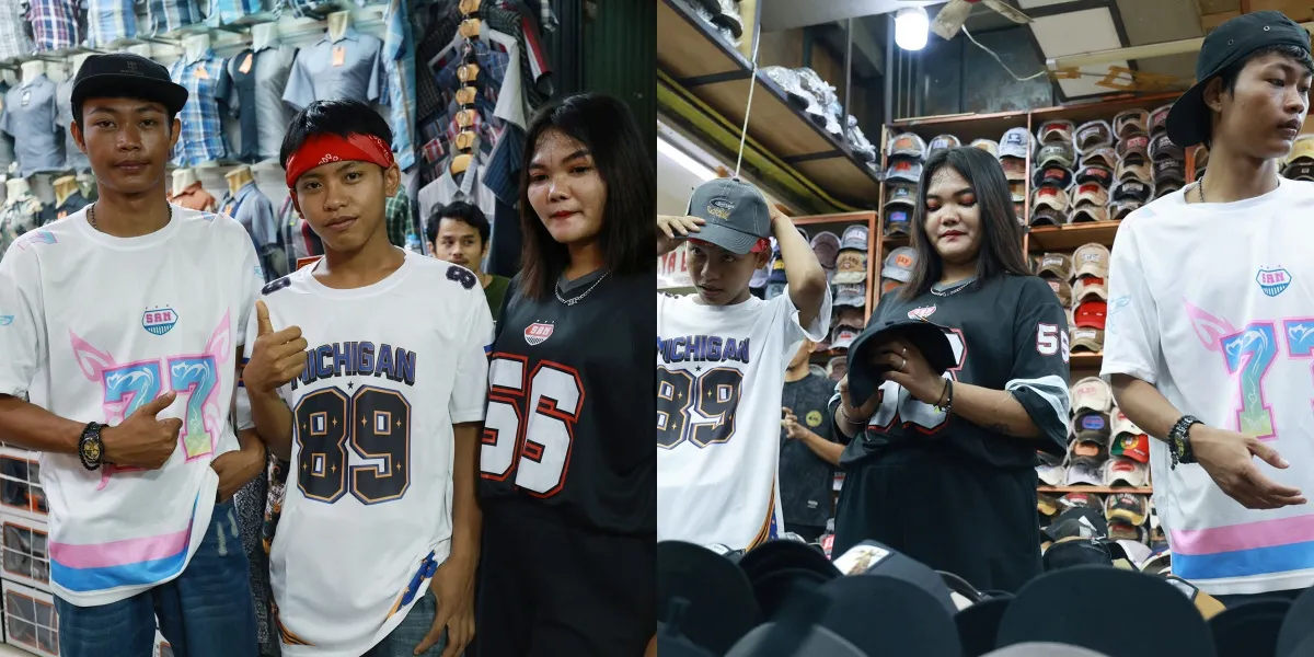 10 Photos of Bonge, Kurma, and Roy 'Citayam Gank' Shopping for Fashion Products at Tanah Abang Market, Showing Concern for Local Brands