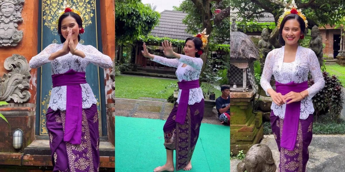 10 Beautiful Photos of Indah Permatasari Wearing Traditional Balinese Clothing, Gracefully Dancing Traditional Dance - Body Returns Like a Teenager After Giving Birth and Becomes the Center of Attention