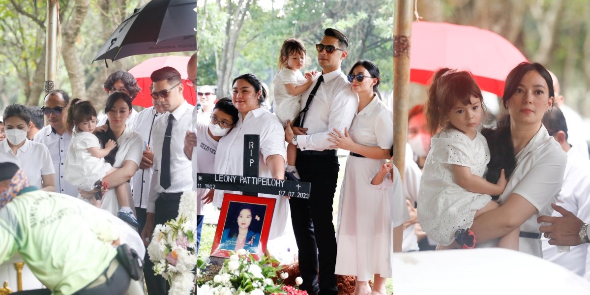 10 Photos of Chloe, Asmirandah's Daughter, at Jonas Rivanno's Mother's Funeral, the Little One's Gloomy Expression Becomes the Highlight