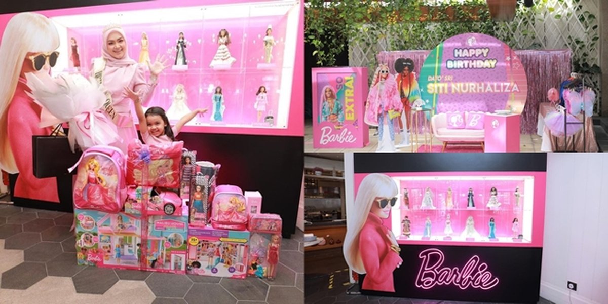 10 Potraits of Siti Nurhaliza's 43rd Birthday Decoration Detail, Barbie-themed All Pink - Not Inferior to Teenagers