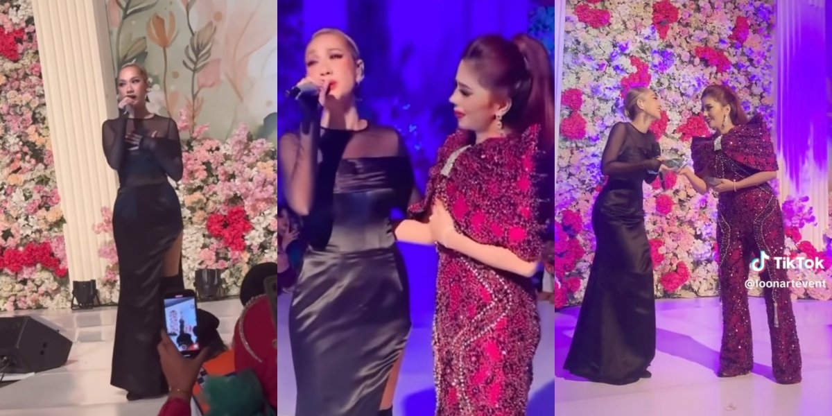 10 Moments of Bunga Citra Lestari Being Showered with a Handful of Money While Performing at a Socialite's Birthday Party in Makassar