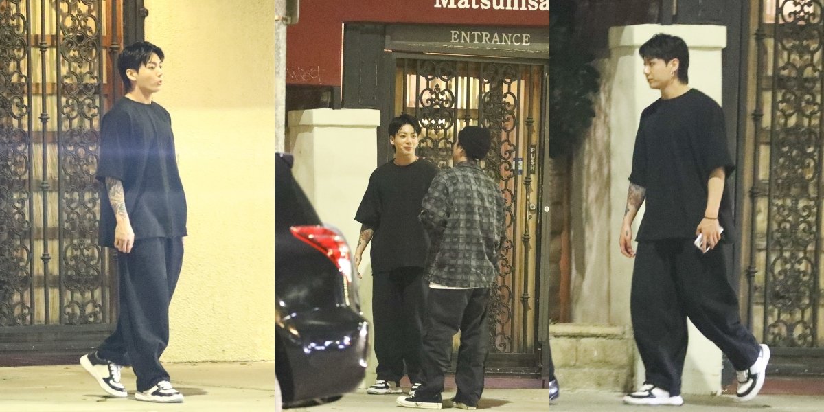 10 Moments of Jungkook BTS Caught Smoking After Eating in Los Angeles - Visiting a Restaurant Where Hollywood Celebrities Hang Out