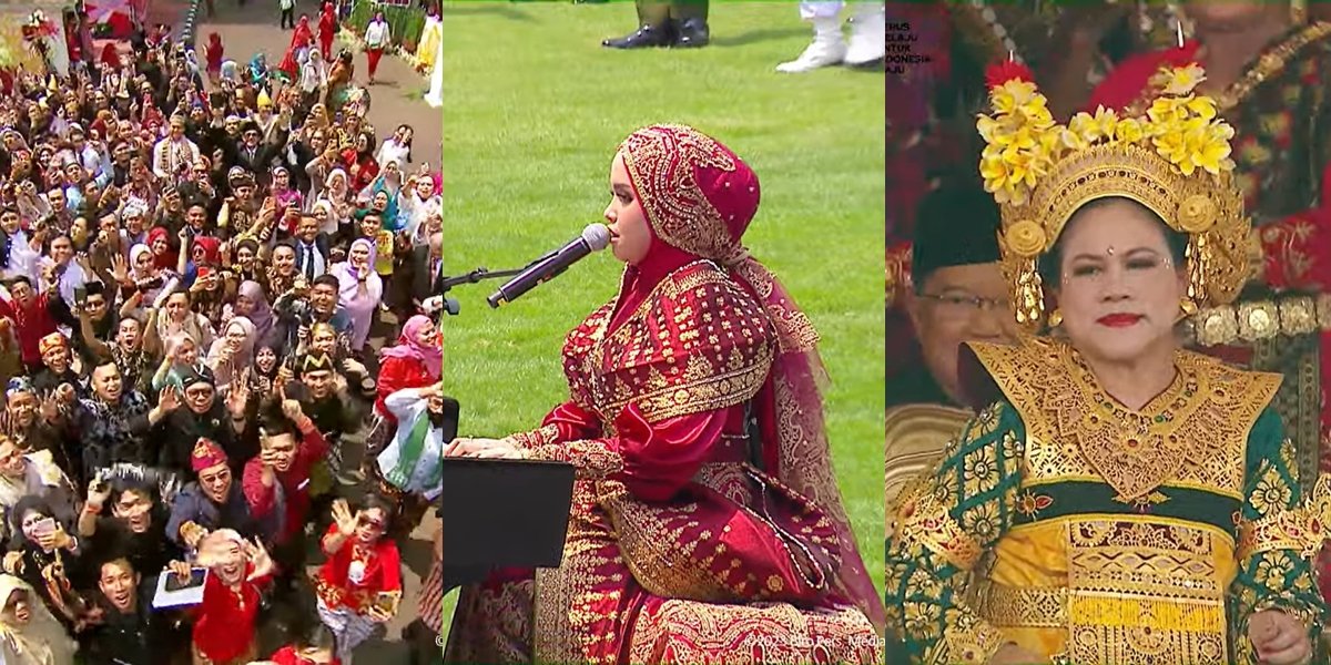 10 Moments of Princess Ariani Singing the Song 'Rungkad' at the 78th Indonesian Independence Day, Ibu Iriana Jokowi & Guests Auto Dance