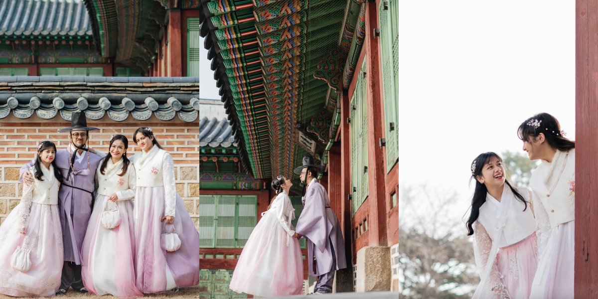 10 Portraits of Ersa Mayori's Family Vacation to Korea, Harmoniously Wearing Hanbok Like a Sageuk Drama - The Beauty of Her Child Steals Attention