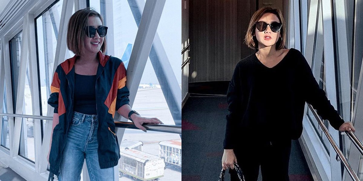 10 Portraits of Cita Citata's Airport Fashion, Looking Casual with Branded Bags