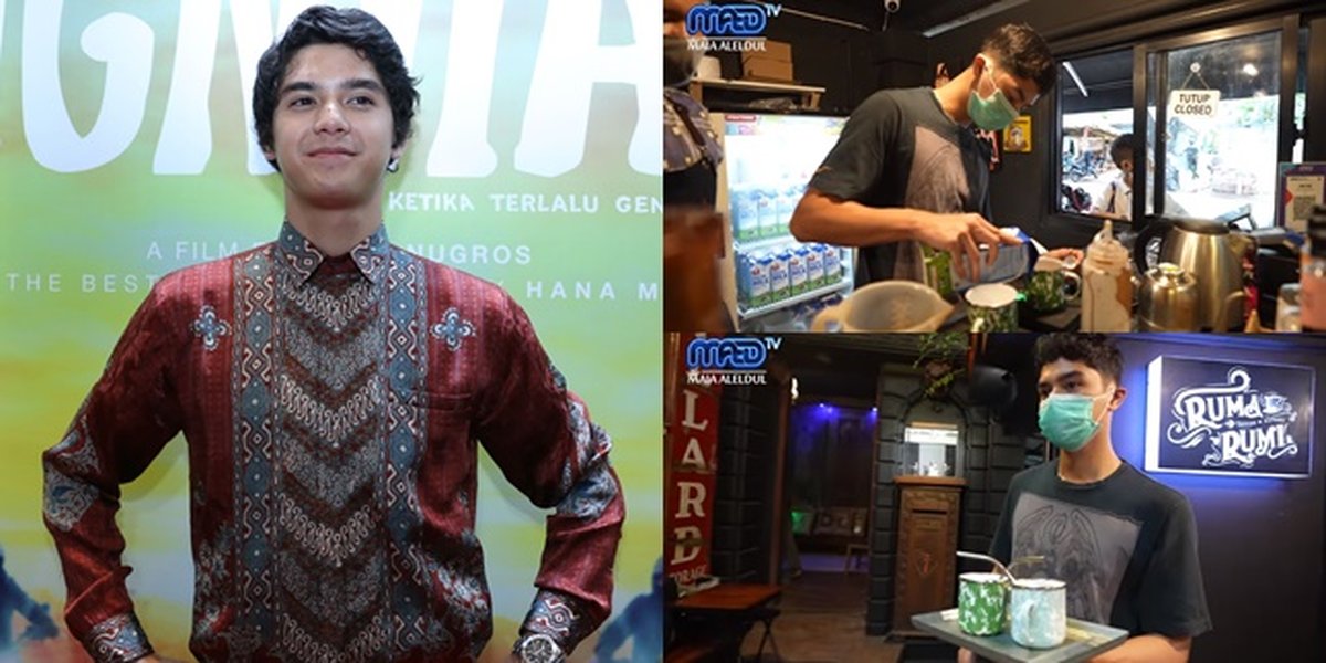 10 Pictures of Al Ghazali Being Handsome as a Barista at El Rumi's Cafe, Making and Delivering Customer Orders Himself