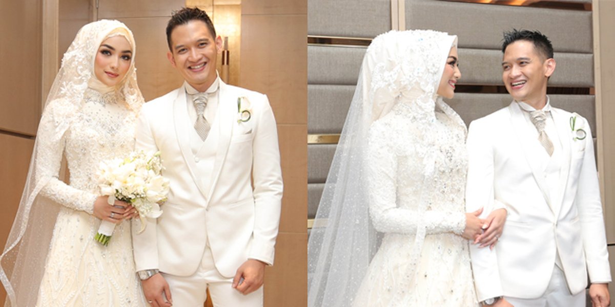 10 Portraits of Citra Kirana and Rezky Aditya's Wedding Reception, Luxurious in White Nuance