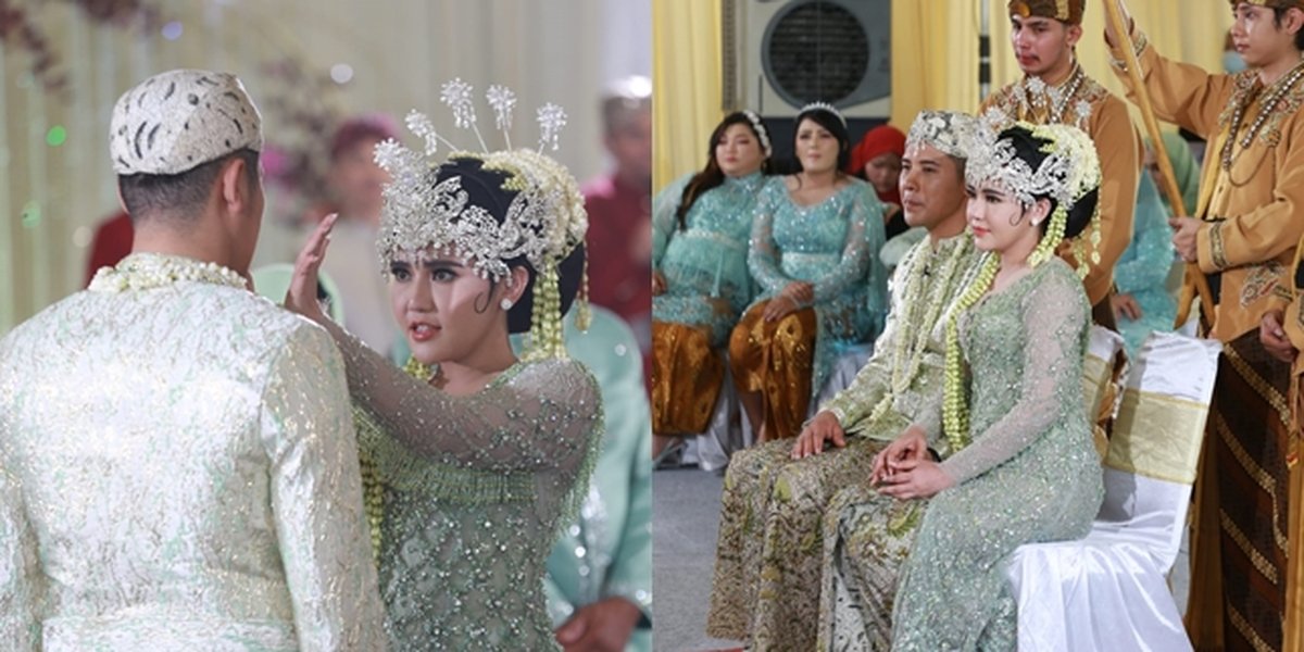 10 Adorable Moments of Via Vallen to Chevra Yolandi at the Mapag Penganten Moment, Caressing Her Husband's Cheek Playfully