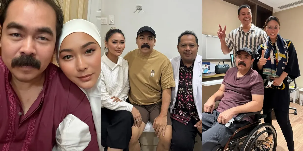 10 Photos of Inul Daratista Reveal the Condition of Adam Suseno After a Blood Vessel Burst, Now Focused on Recovery