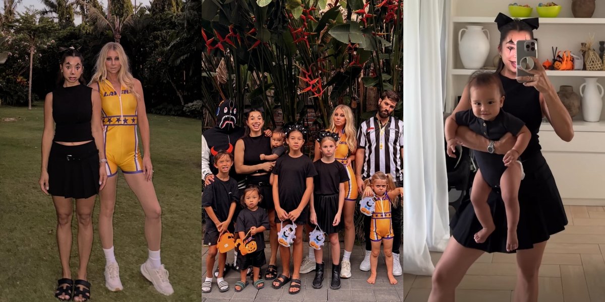 10 Photos of Jennifer Bachdim Celebrating Halloween with Family, More Extravagant Makeup than Her Children - Irfan Bachdim 'Invisible'