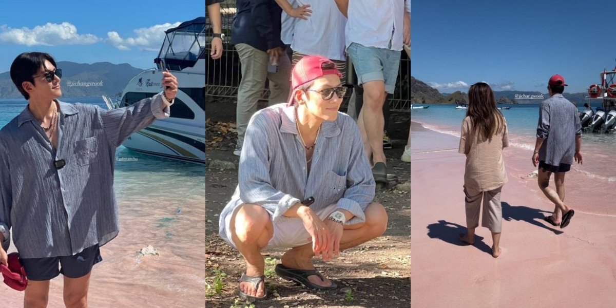 10 Pictures of Ji Chang Wook's Vacation in Labuan Bajo, Visiting Komodo Island - Enjoying the Heat on the Beach