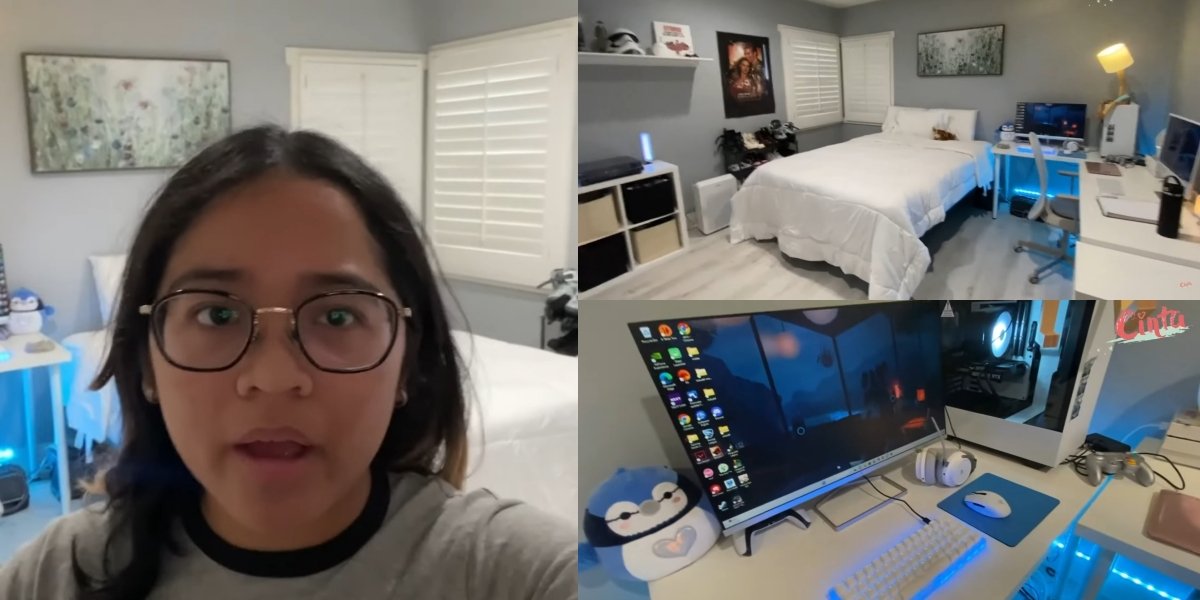 10 Photos of Cinta Kuya's Bedroom in the United States, Minimalist All-White - Displaying Photos with Her Foreign Boyfriend